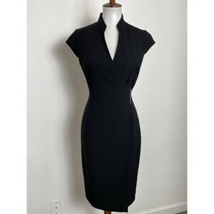 Calvin Klein Dress Sheath Bodycon Knee Length V Neck